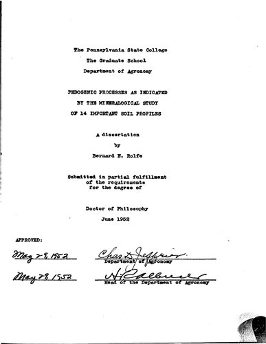 ﻿فرآیندهای پدوژنیک همانطور که توسط مطالعه کانی شناسی 14 پروفیل مهم خاک نشان داده شده است