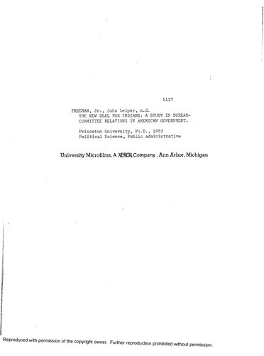 ﻿قرارداد جدید برای هندی ها: مطالعه در روابط دفتر-کمیته در دولت آمریکا