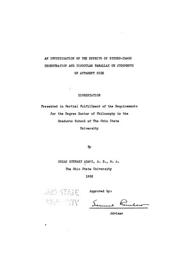 ﻿بررسی اثرات تمرکز تصویر استریو و موازی دوچشمی بر قضاوت های اندازه ظاهری
