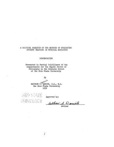 ﻿تحلیل انتقادی روشهای ارزشیابی تدریس دانش آموز در تربیت بدنی