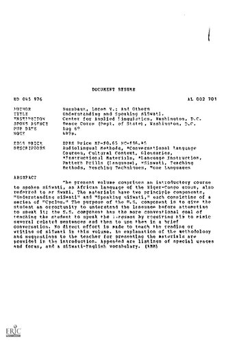 ﻿درک و صحبت کردن siSwati