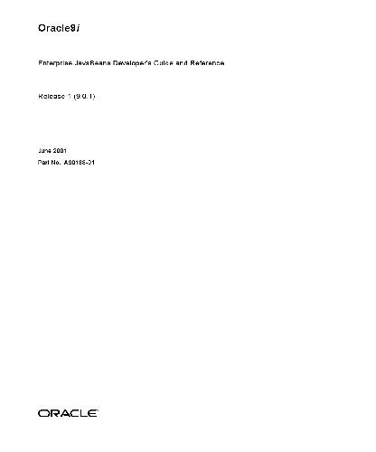 ﻿راهنمای برنامه‌نویس و مرجع Oracle9i Enterprise JavaBeans