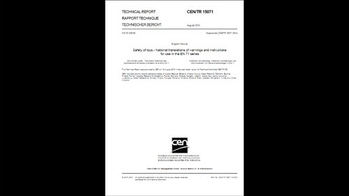 ﻿CEN/TR 15071:2015