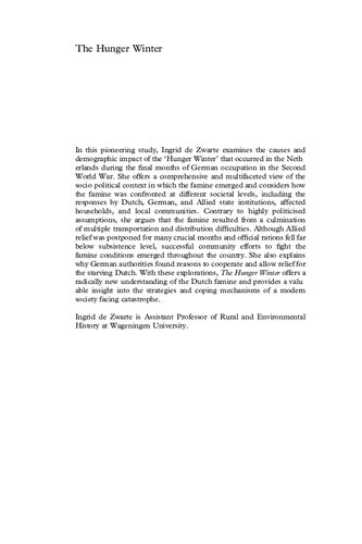 ﻿زمستان گرسنگی: مبارزه با قحطی در هلند اشغالی، 1944-1945