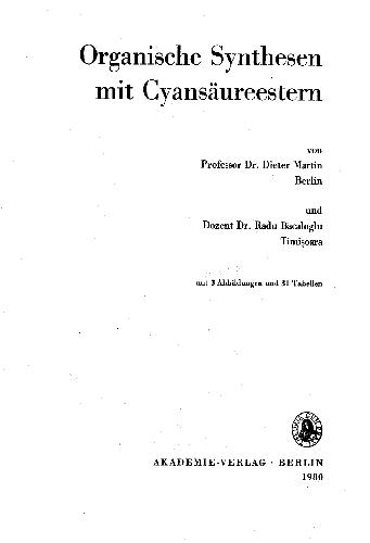 سنتزهای آلی با استرهای سیانواسیید