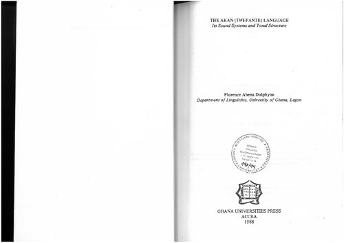 ﻿زبان آکان (Twi-Fante): سیستم صوتی و ساختار تونال آن