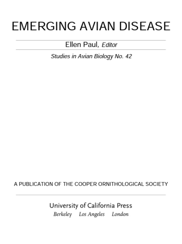 ﻿بیماری در حال ظهور پرندگان