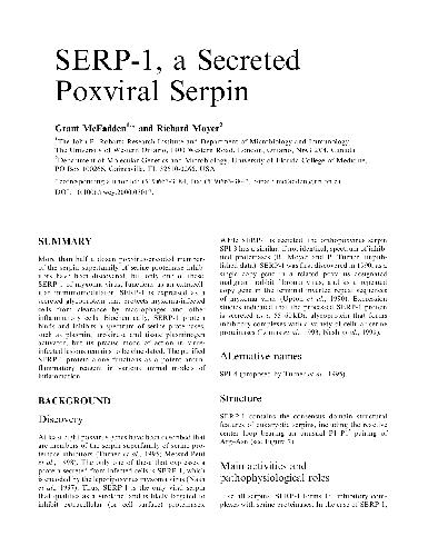 SERP-1 ، یک سروین Poxviral Secreted