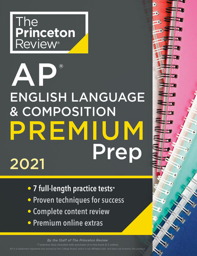 ﻿Princeton Review AP زبان و ترکیب انگلیسی Premium Prep، 2021: 7 تست عملی + مرور کامل محتوای + استراتژی ها و تکنیک ها