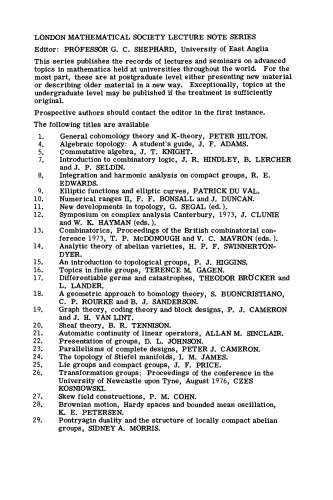 ﻿مدل های تعامل: دوره ارائه شده در کالج رویال هالووی، دانشگاه لندن، اکتبر-دسامبر 1976