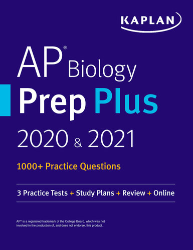 ﻿AP Biology Prep Plus 2020 & 2021: 3 تست تمرینی + برنامه مطالعاتی + مرور + آنلاین (آمادگی آزمون کاپلان)