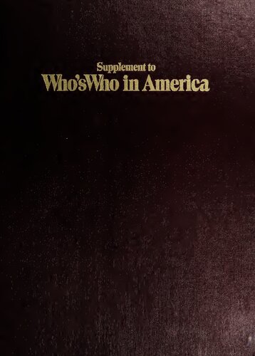 ﻿مکمل Who Who in America: 45th Edition 1989-1990