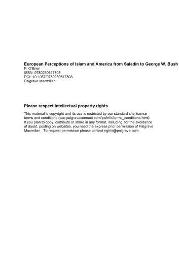 ﻿ادراکات اروپا از اسلام و آمریکا از صلاح الدین تا جرج دبلیو بوش آشکار شد نفس شکننده اروپا