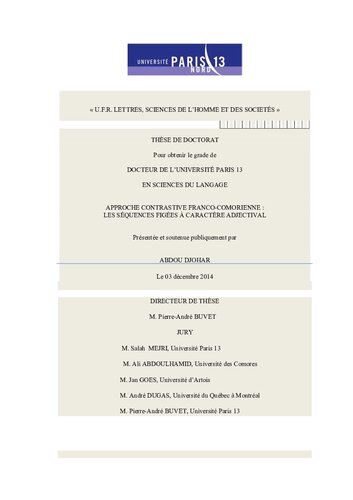 ﻿رویکرد تقابلی فرانکو-کوموری: سکانس‌های منجمد با شخصیت صفت