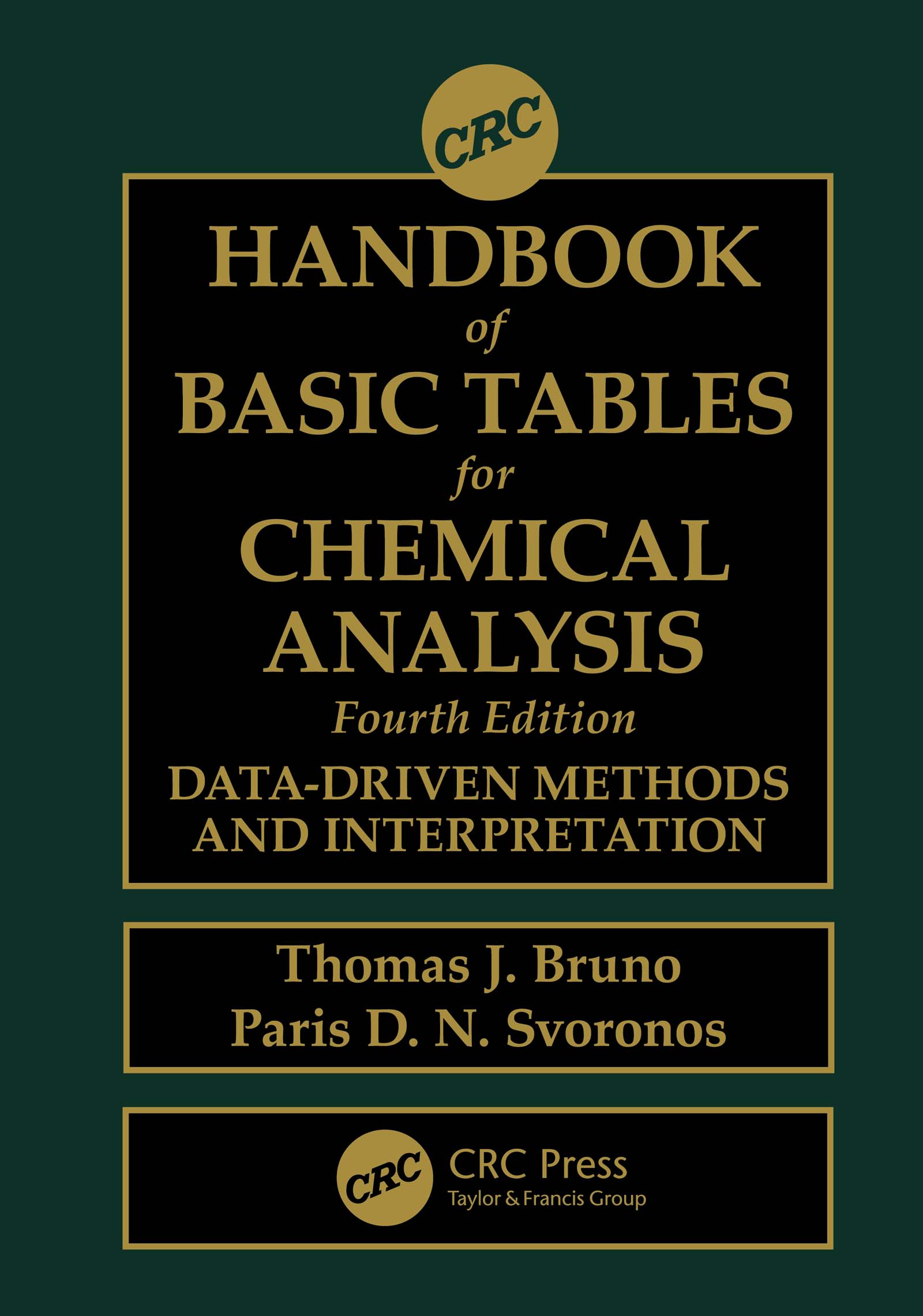 ﻿CRC Handbook of Basic Tables for Chemical Analysis-Data-driven Methods and Interpretation