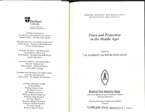 ﻿صلح و حفاظت در قرون وسطی