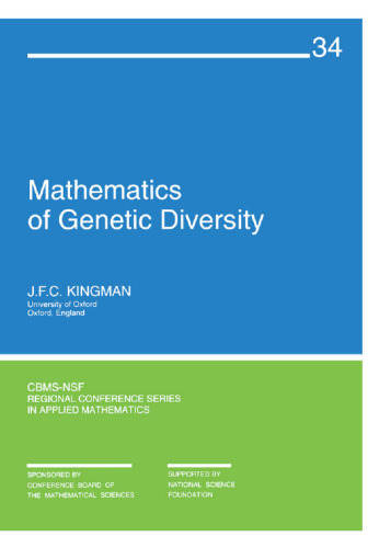 ﻿ریاضیات تنوع ژنتیکی (مجموعه کنفرانس های منطقه ای CBMS-NSF در ریاضیات کاربردی)
