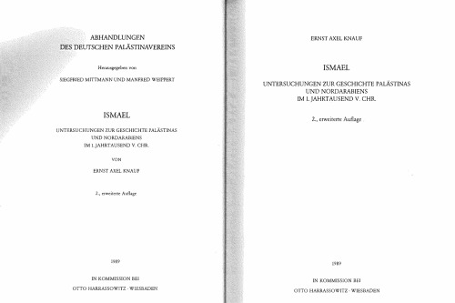 ﻿اسماعیل: بررسی تاریخ فلسطین و شمال عربستان در هزاره اول پیش از میلاد. کر