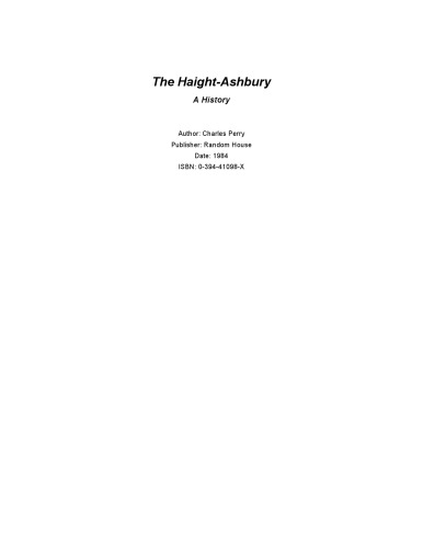 ﻿Haight-Ashbury: A History