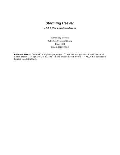 طوفان بهشت: LSD و رویای آمریکایی