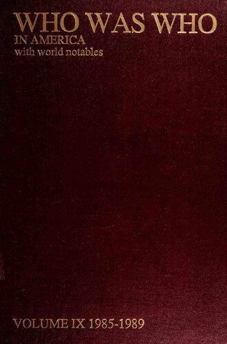 ﻿چه کسی در آمریکا با افراد سرشناس جهان 1985-1989 چه کسی بود