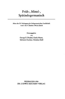 ﻿هندواروپایی اولیه، میانه، متأخر: اعمال قرن نهم. کنفرانس انجمن هند و اروپایی از 5 تا 9 اکتبر 1992 در زوریخ