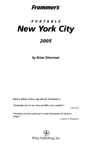 ﻿Frommer's Portable New York City 2005