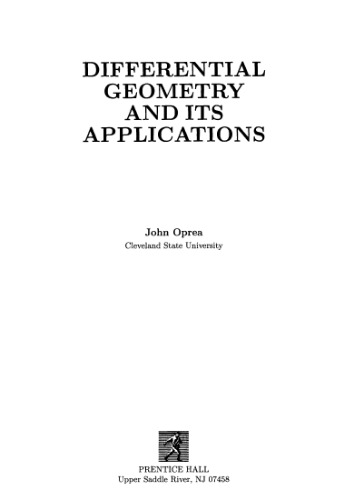 هندسه دیفرانسیل و برنامه های کاربردی آن