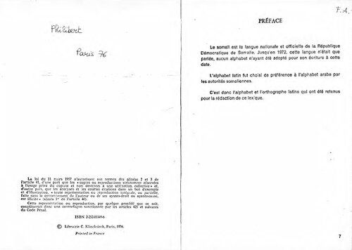 ﻿واژگان کوچک سومالیایی-فرانسوی