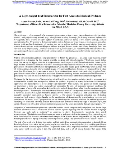 ﻿خلاصه متن سبک وزن برای دسترسی سریع به مدارک پزشکی