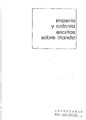 ﻿امپراتوری و مستعمره. نوشته هایی در مورد ایرلند