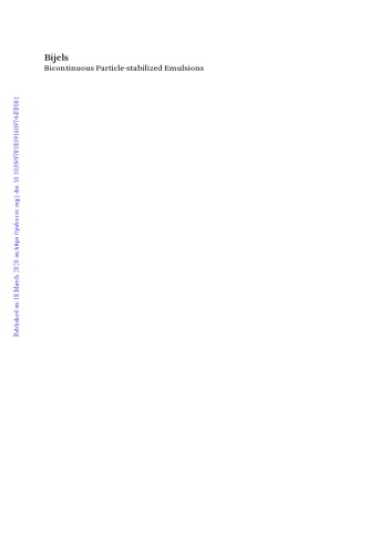 ﻿BIJELS: امولسیون دوپیوسته تثبیت شده با ذرات