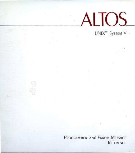 ﻿UNIX System V مرجع برنامه نویس و پیام خطا