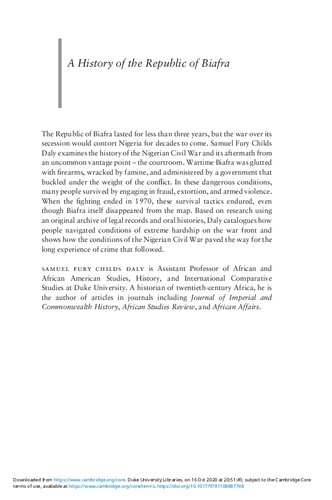 ﻿تاریخچه جمهوری بیافرا: قانون ، جنایت و جنگ داخلی نیجریه
