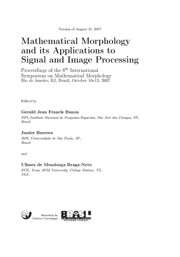 ﻿مورفولوژی ریاضی و کاربردهای آن در پردازش سیگنال و تصویر، 8th Int. علائم RJ، برزیل