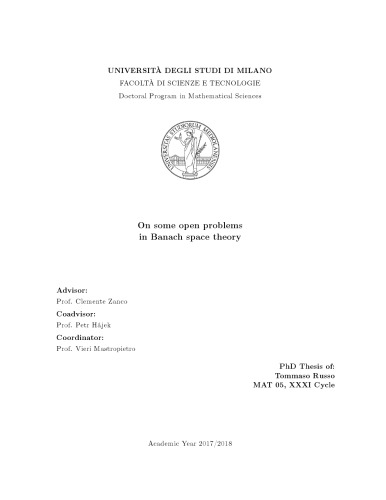 ﻿در مورد برخی از مشکلات باز در نظریه فضای Banach