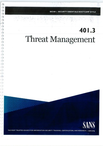 ﻿401.3 - مدیریت تهدید