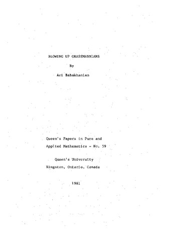 ﻿منفجر کردن Grassmannians