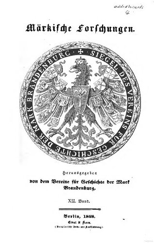 ﻿اسناد مربوط به تاریخ Neumark و ایالت Sternberg (Regesta Historiae Neomarchicae)