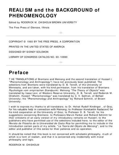 ﻿رئالیسم و ​​پیشینه پدیدارشناسی