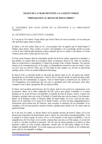 ﻿رساله در مورد ارادت واقعی به باکره مقدس