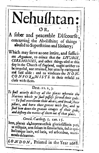 ﻿نهوشتان: یا گفتاری متین و مسالمت آمیز در مورد از بین بردن چیزهایی که مورد سوء استفاده از خرافه و بت پرستی است.