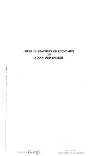 ﻿مسائل مربوط به تدریس اقتصاد در دانشگاه های هند.