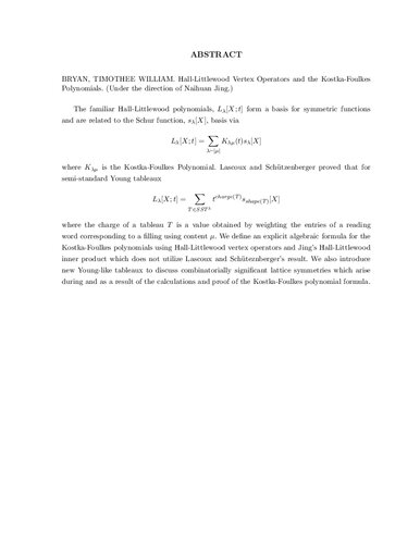 ﻿عملگرهای رأس هال-لیتل وود و چندجمله ای های Kostka-Foulkes