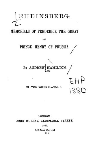 ﻿راینسبرگ: یادبود فردریک بزرگ و شاهزاده هنری پروس