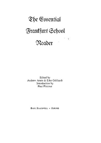 ﻿کتابخوان ضروری مدرسه فرانکفورت