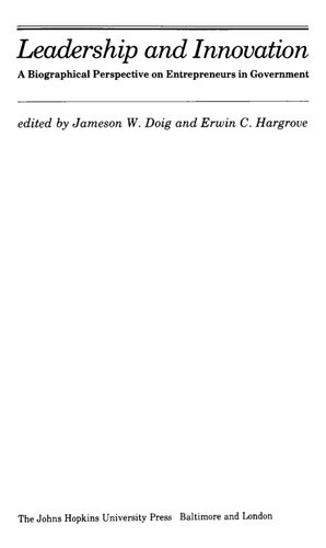 ﻿رهبری و نوآوری: دیدگاهی بیوگرافی در مورد کارآفرینان در دولت
