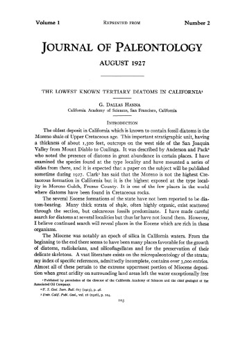 ﻿پایین ترین دیاتومه های سوم شناخته شده در کالیفرنیا