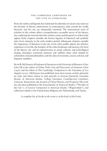 ﻿همنشین شهر کمبریج در ادبیات