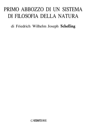 ﻿اولین پیش نویس نظام فلسفه طبیعت